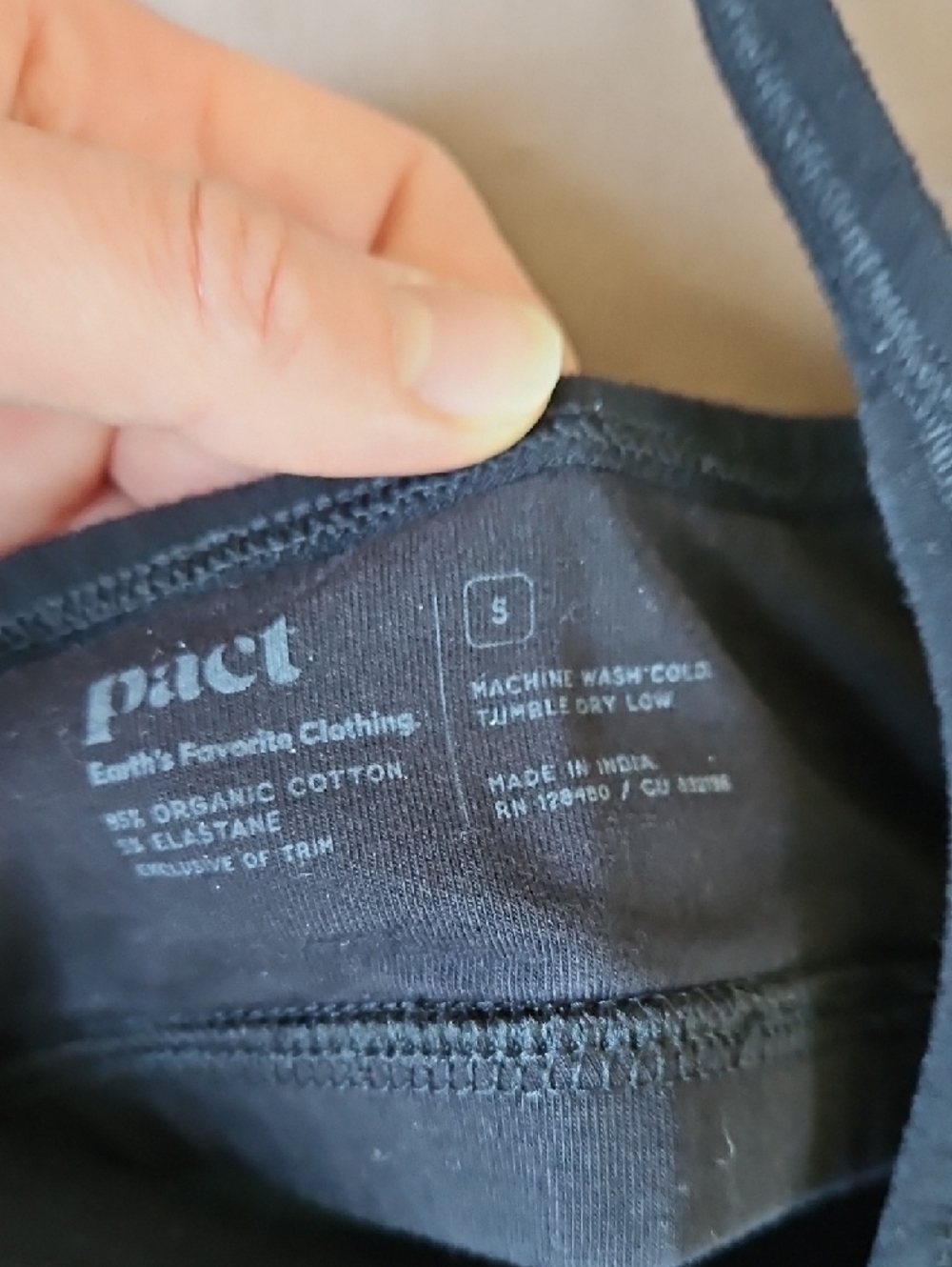 Pact Three-Pack Wireless Bralettes in Gray, Black & Nude - Picture 2 of 3